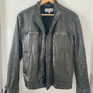 7 for all Mankind distressed 100% leather jacket